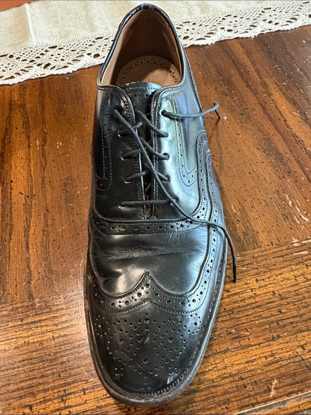 Johnston & Murphy polished black